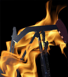 Pumpjack being serviced